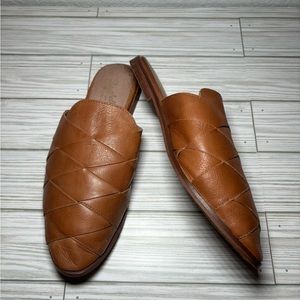 Seychelles cognac leather mules size 7